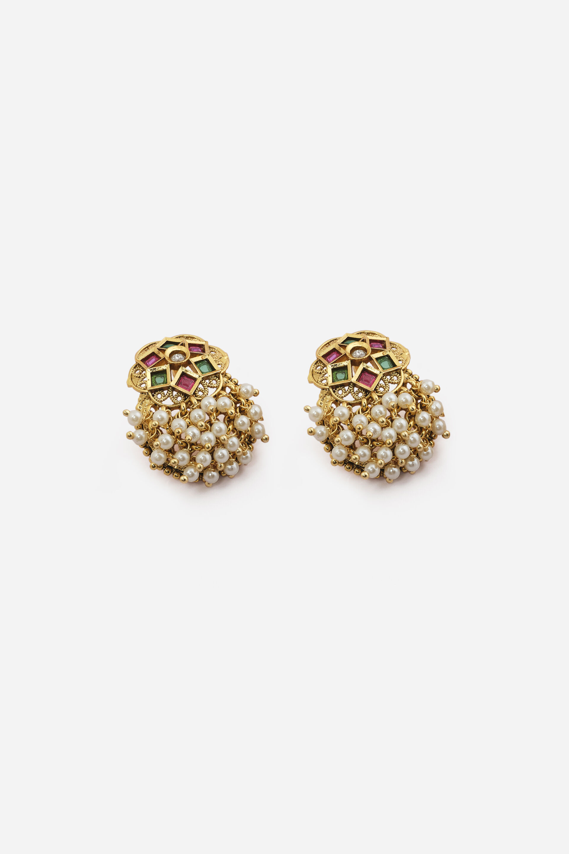 Elegant Pearl Cluster Earrings, , image 2